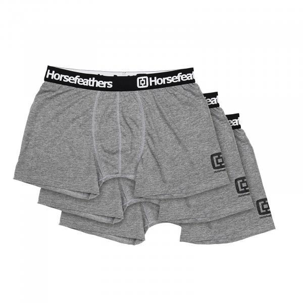 Boxerky Horsefeathers Dynasty 3-Pack Boxer Shorts Heather Gray S
