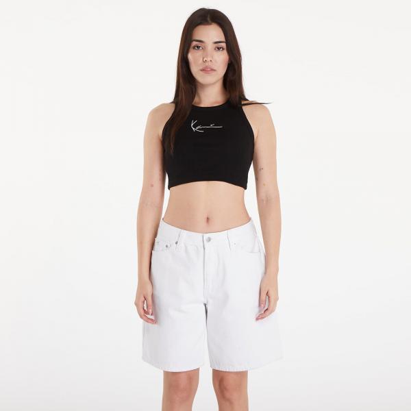 Top Karl Kani Small Signature Essential Racer Rib Top Black XS