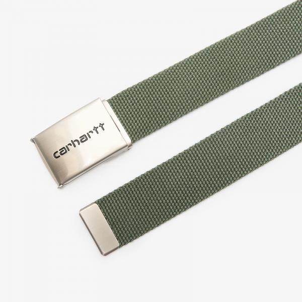 Pásek Carhartt WIP Clip Belt Chrome Park Universal