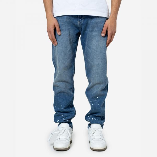 Džíny Don Lemme Straight Fit Jeans Splatter Washed Blue 29