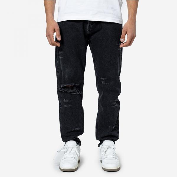 Džíny Don Lemme Straight Fit Jeans Frayed Washed Black 33