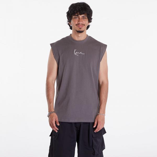 Tričko Karl Kani Small Signature Essential Sleeveless Tee Anthracite S