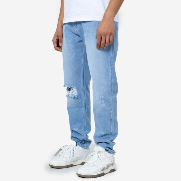 Džíny Don Lemme Straight Fit Jeans Frayed Light Blue 34