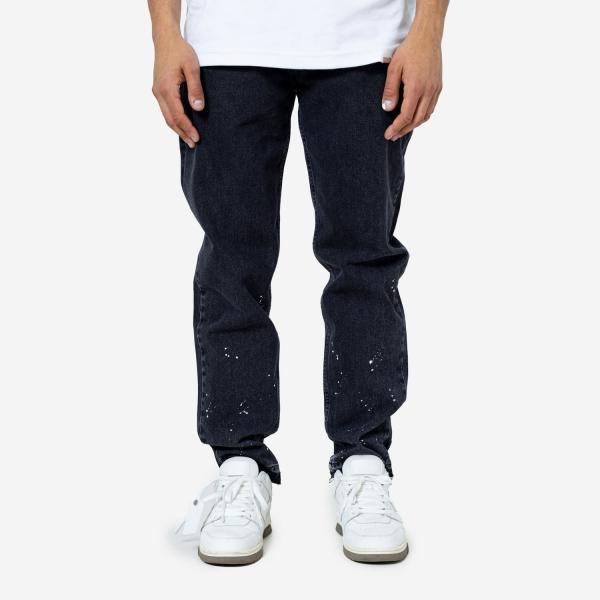 Džíny Don Lemme Straight Fit Jeans Splatter Washed Black 30