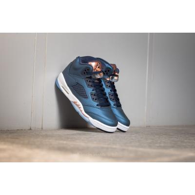 Air Jordan 5 Retro BG Obsidian/ Obsidian-Metallic Red Bronz-White