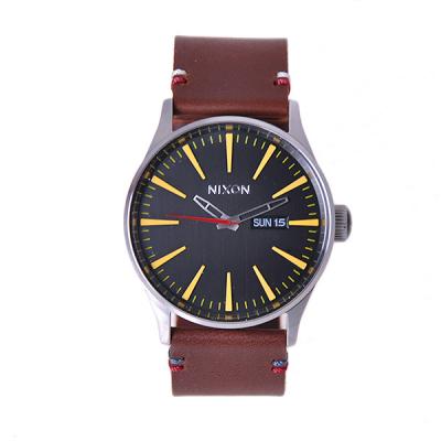 Hodinky Nixon Sentry Leather black brown