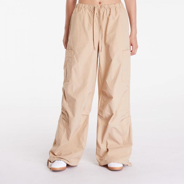 Kalhoty Urban Classics Ladies Cotton Cargo Parashute Pants Union Beige S