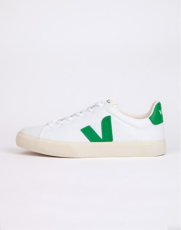 Veja Campo Canvas WHITE_EMERAUDE 38