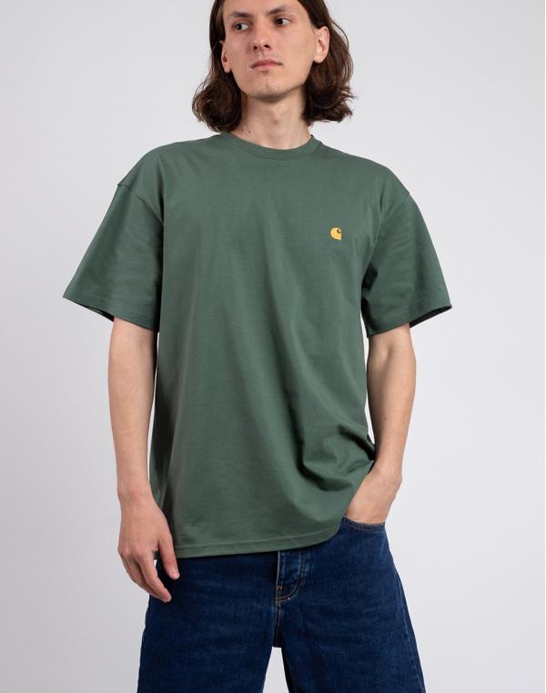 Tričko Carhartt WIP S/S Chase T-Shirt Duck Green/Gold
