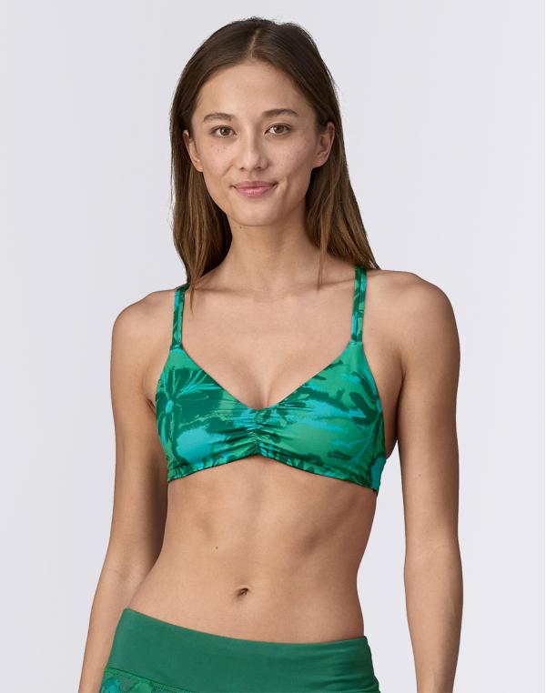 Patagonia W's Reversible Seaglass Bay Top Cliffs and Waves: Conifer Green XS
