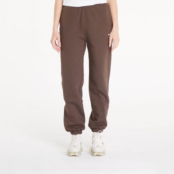Tepláky Nike Solo Swoosh Women's Fleece Pants Baroque Brown/ White XL