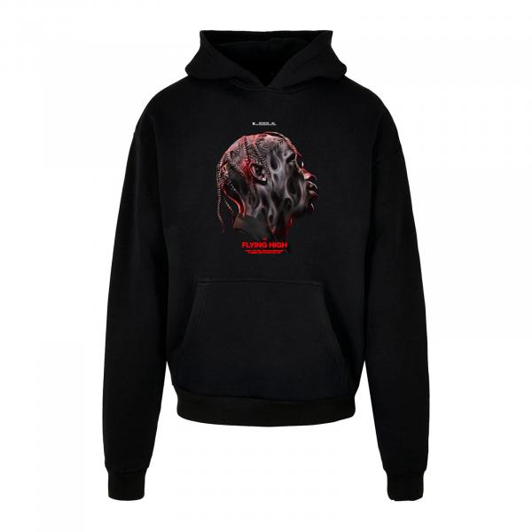Mikina Urban Classics Flying High Heavy Oversize Hoodie Black XL