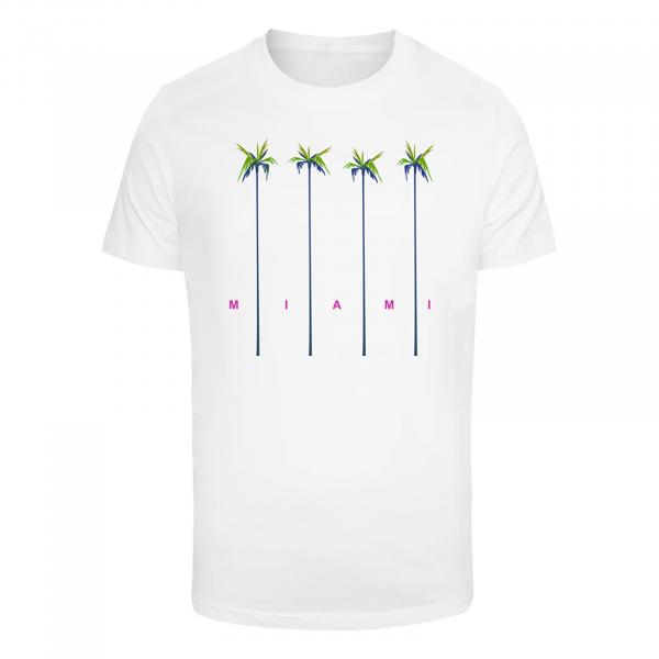 Tričko Urban Classics Miami Palms Tee White S