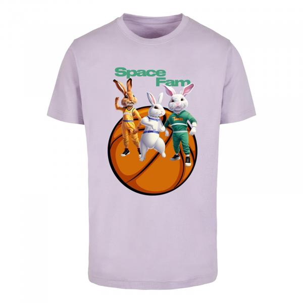 Tričko Urban Classics Space Fam Tee Lilac XL