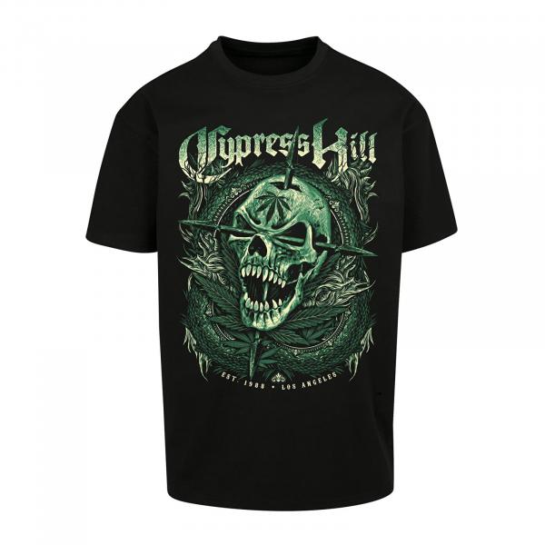 Tričko Urban Classics Cypress Hill Skull Face Oversize Tee Black S