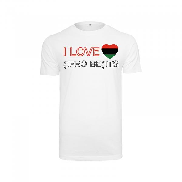 Tričko Urban Classics I Love Afro Beats Tee White S
