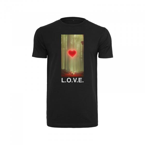 Tričko Urban Classics Wood Love Tee Black M
