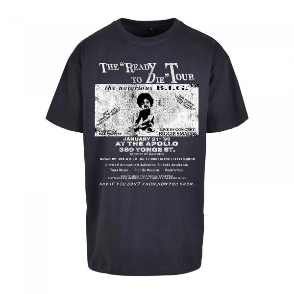 Tričko Urban Classics Bigie Retro Poster Tee Navy S