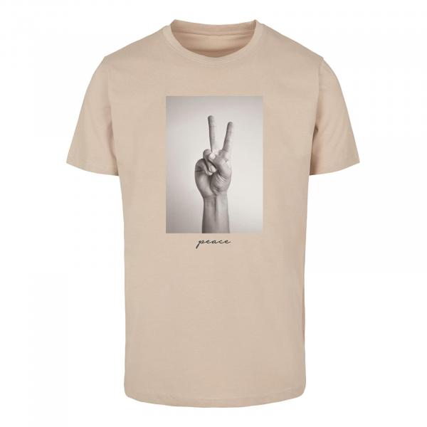 Tričko Urban Classics Peace Sign Tee Sand L