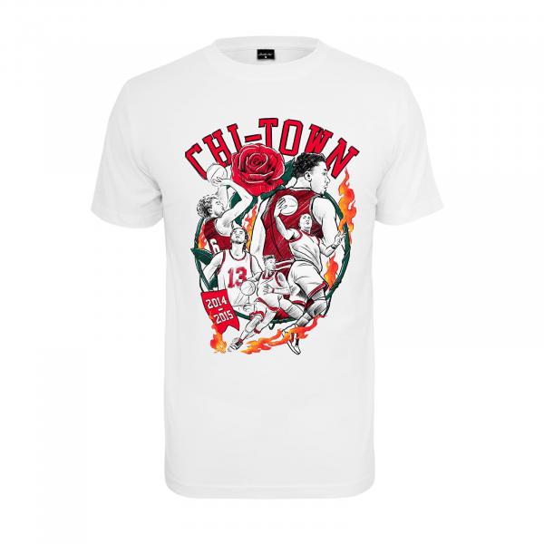 Tričko Urban Classics Chi-Town Player White S