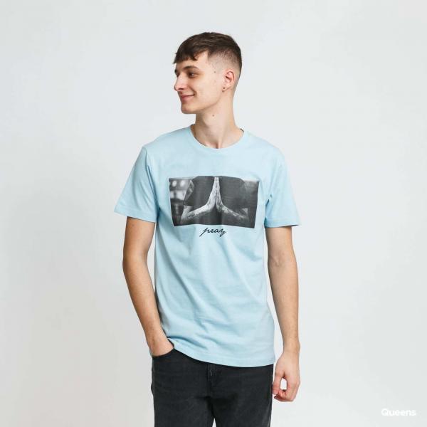 Tričko Urban Classics Pray Tee Ocean Blue S