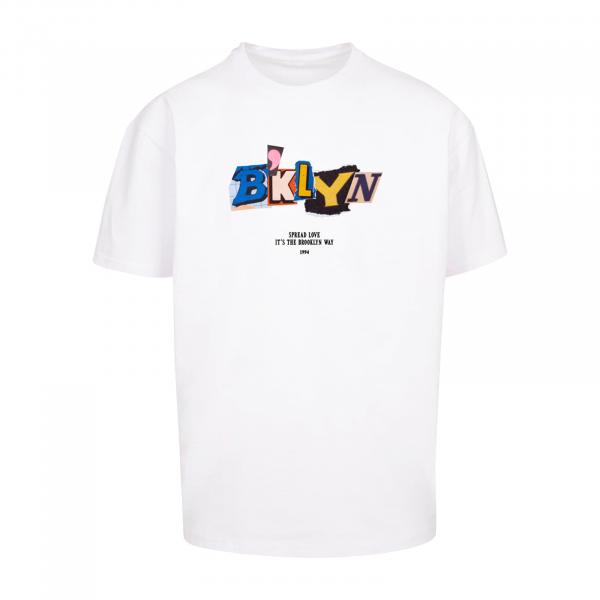 Tričko Urban Classics BRKLYN Oversize Tee White S