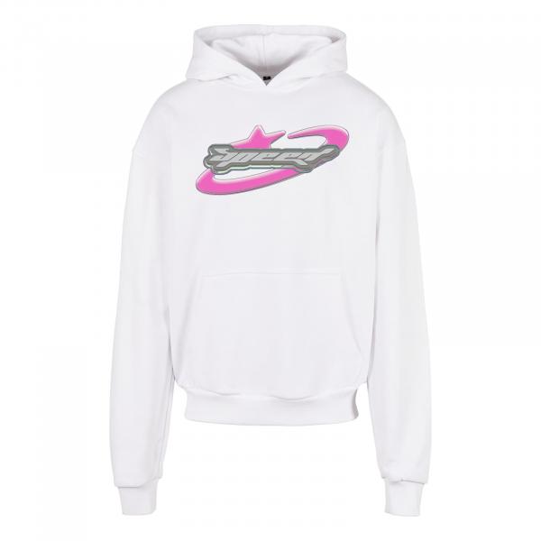 Mikina Urban Classics Speed Logo Hoodie White XL