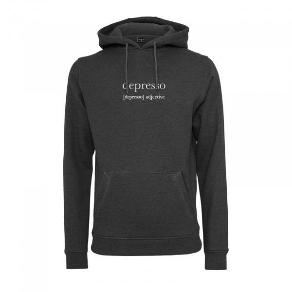 Mikina Urban Classics Depresso Hoody Charcoal L
