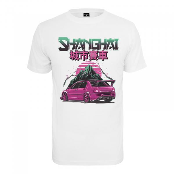 Tričko Urban Classics Shanghai Racing Tee White M