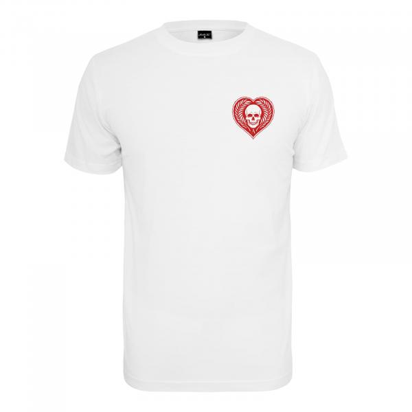 Tričko Urban Classics Skull Heart Tee White XXXXL