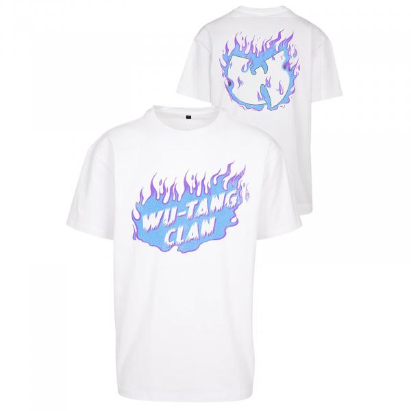 Tričko Urban Classics Wu-Tang Clan Wu Cloud Oversize Tee White M