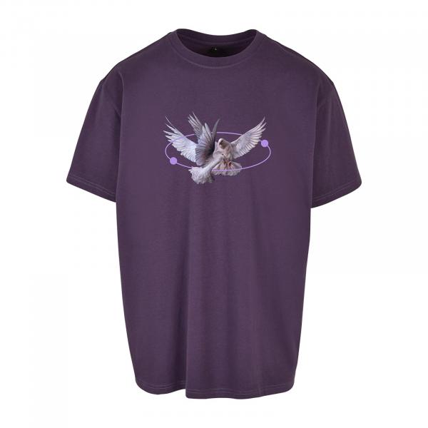 Tričko Urban Classics Vive la Liberte Oversize Tee Purple Night XXXL
