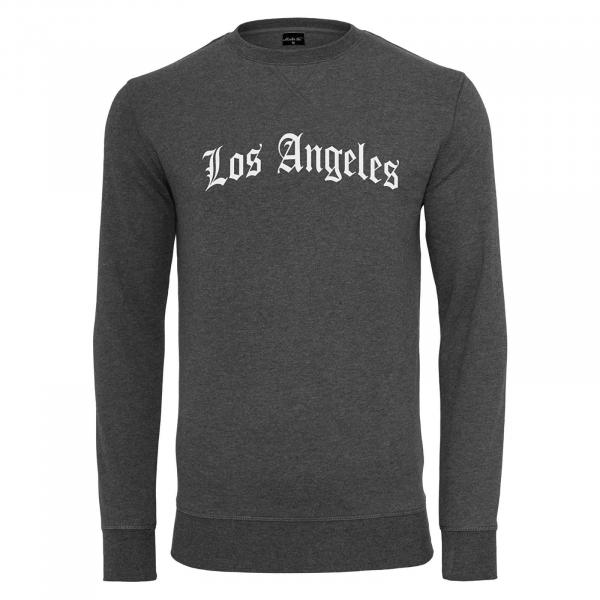Mikina Urban Classics Los Angeles Wording Crewneck Charcoal M