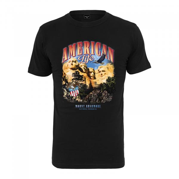 Tričko Urban Classics American Life Mount Roushmore Tee Black S