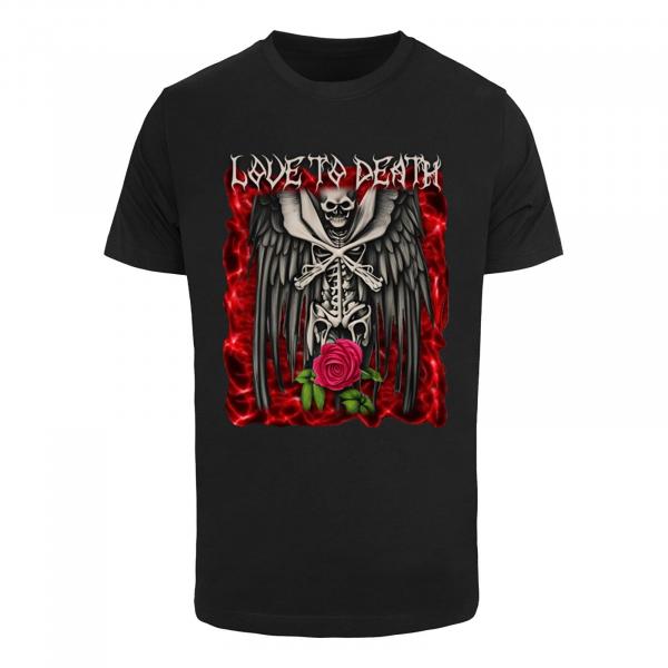 Tričko Urban Classics Love To Death Tee Black L