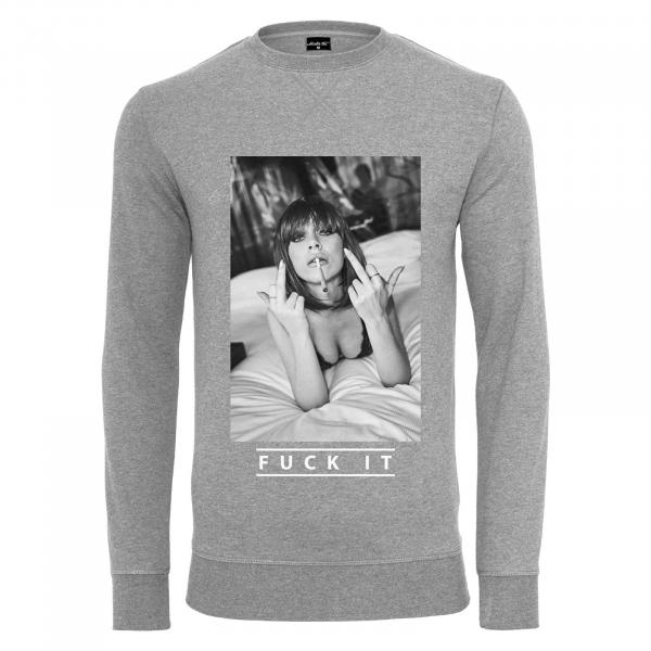 Mikina Urban Classics Fuck It 2.0 Crewneck Grey M