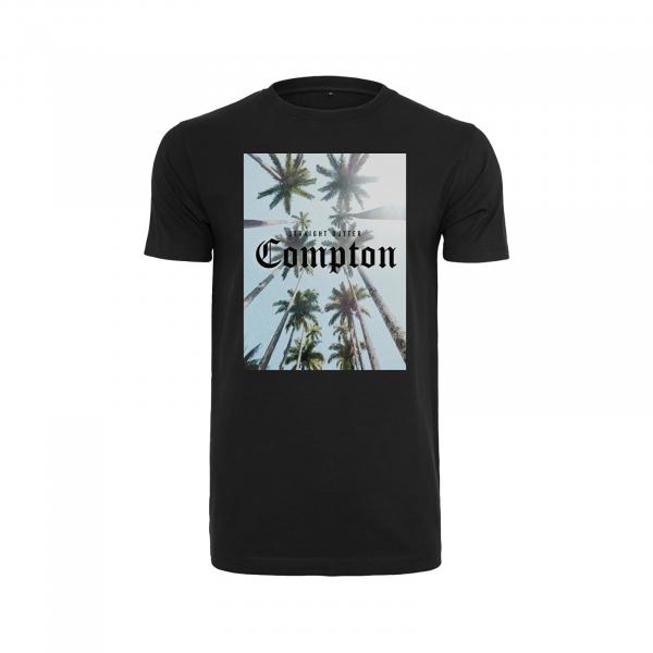 Tričko Urban Classics Compton Palms Tee Black XS