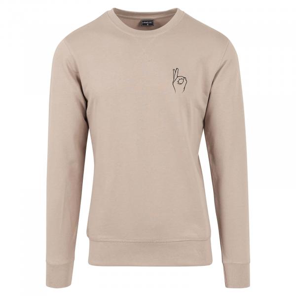Mikina Urban Classics Easy Sign Crewneck Dark Sand M