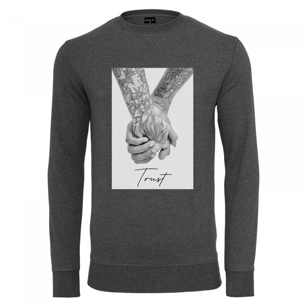 Mikina Urban Classics Trust 2.0 Crewneck Charcoal M