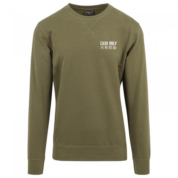Mikina Urban Classics Cash Only Crewneck Olive XL