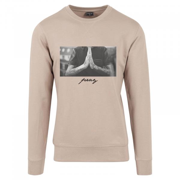 Mikina Urban Classics Pray Crewneck Dark Sand L