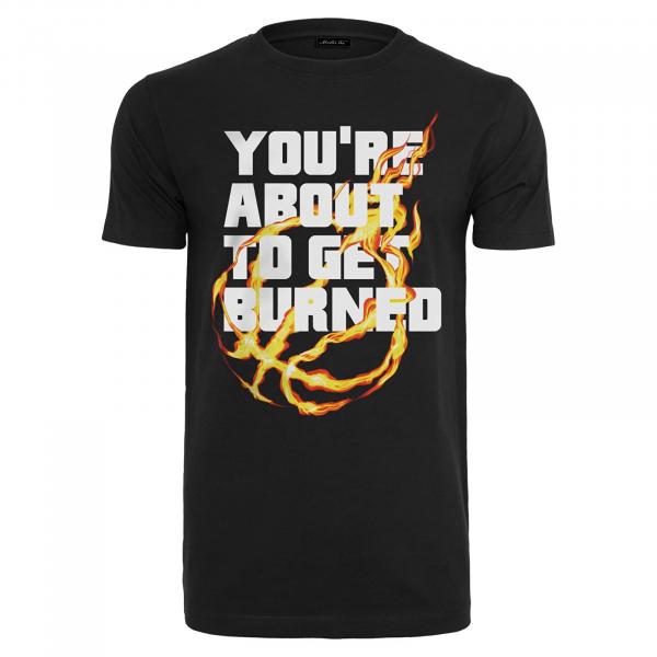 Tričko Urban Classics You' re About To Get Burned Tee Black M