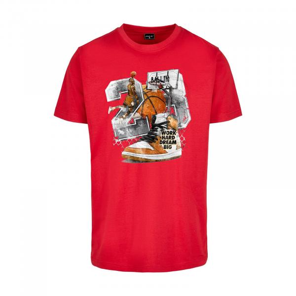 Tričko Urban Classics Vintage Ballin Tee City Red S