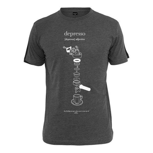 Tričko Urban Classics Depresso Tee Charcoal XS