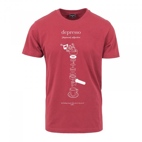 Tričko Urban Classics Depresso Tee Ruby S