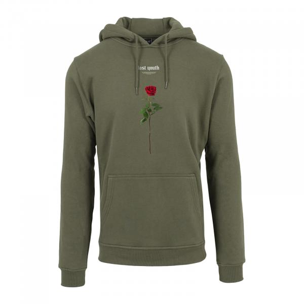 Mikina Urban Classics Lost Youth Rose Hoody Olive M