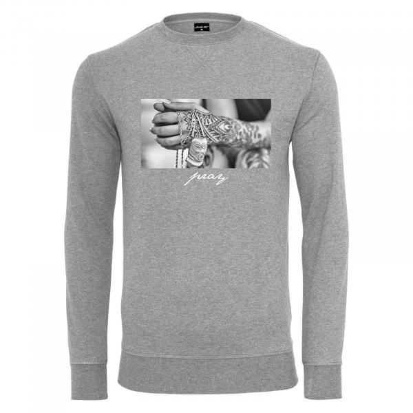 Mikina Urban Classics Pray 2.0 Crewneck Grey XL