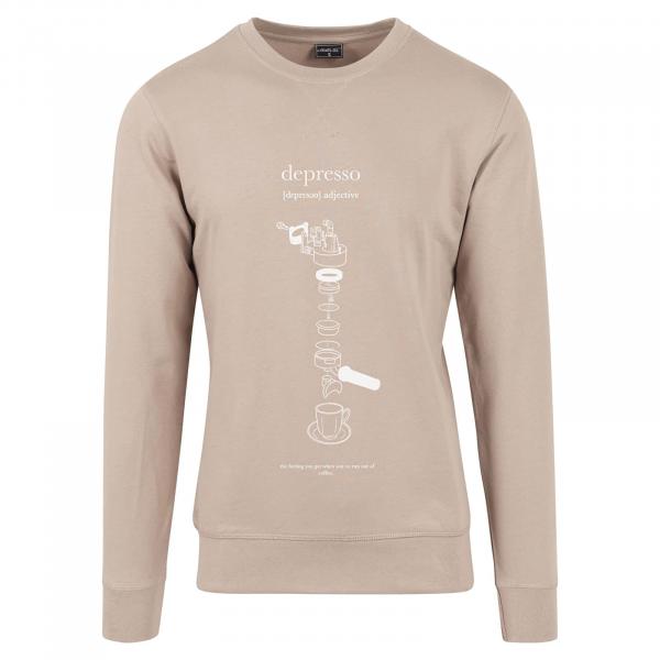Mikina Urban Classics Depresso Crewneck Dark Sand L