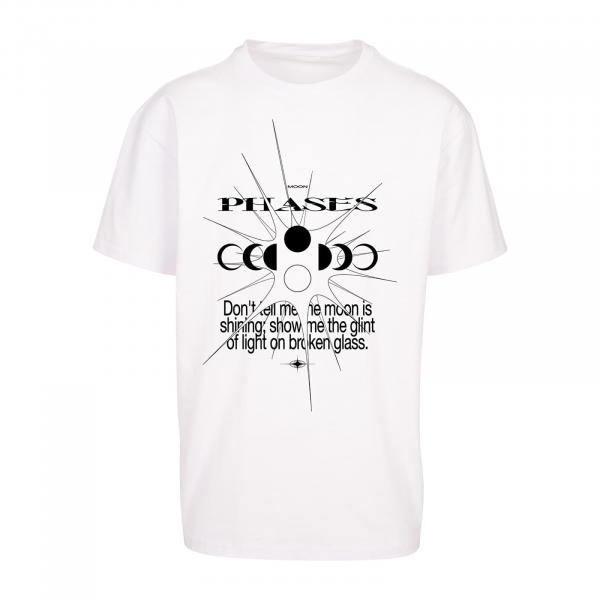 Tričko Urban Classics Moon Phases Tee White L