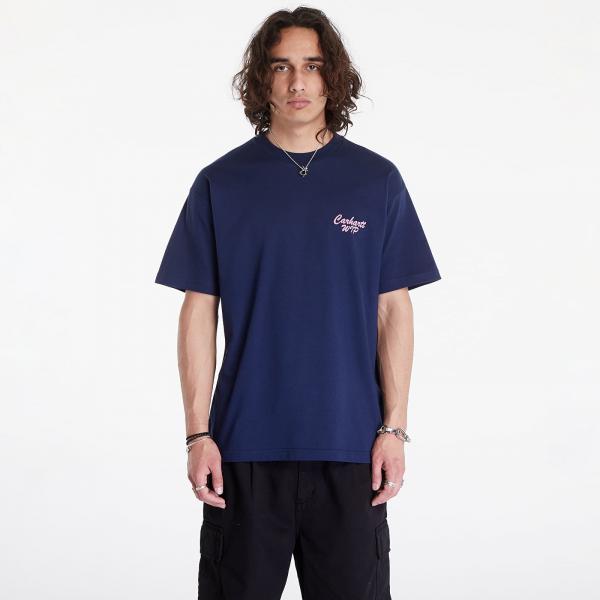 Tričko Carhartt WIP S/S Friendship T-Shirt UNISEX Air Force Blue/ Light Pink XS